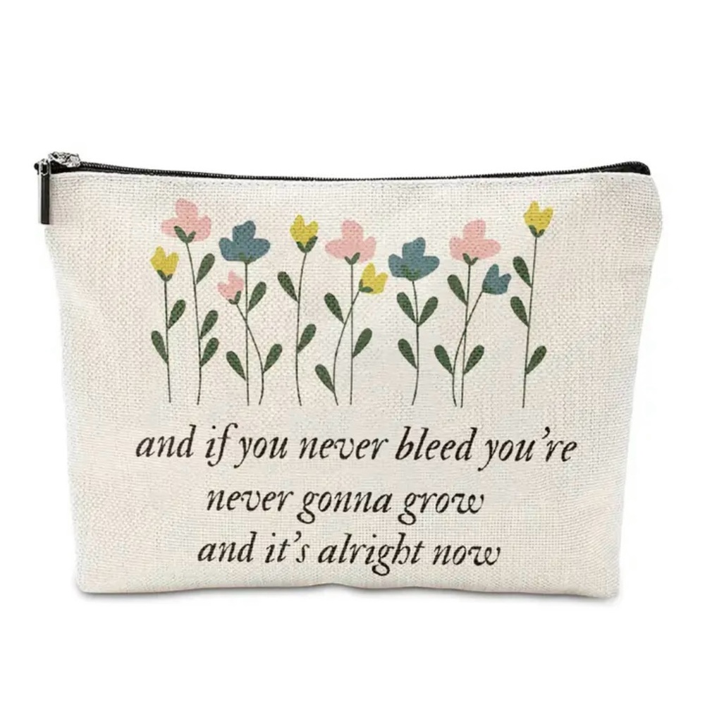 Cosmetic/ Travel Bag with Zipper & Print of Taylor Swift’s Lyrics The 1 NEW